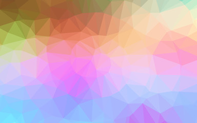 Light Multicolor, Rainbow vector triangle mosaic texture. Colorful illustration in Origami style with gradient.  The best triangular design for your business.