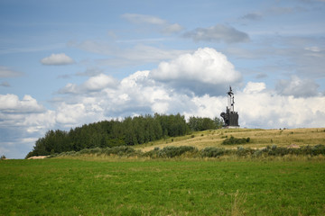 Monument to Alexander Nevsky on the field