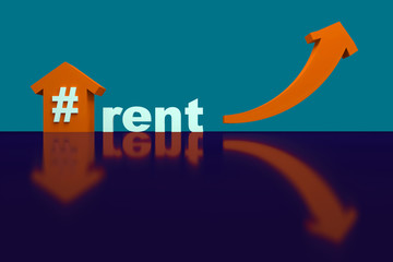 Fototapeta premium rent investment concept - house for sale