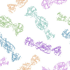 Vector candy seamless pattern. Pencil drawing of stylized sweets. Colorful pastel design great for party decor and wrapping paper.