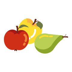 fresh autumn fruits seasonal icons