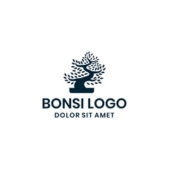 Fototapeta na wymiar Templat Desain Logo Bonsai vector