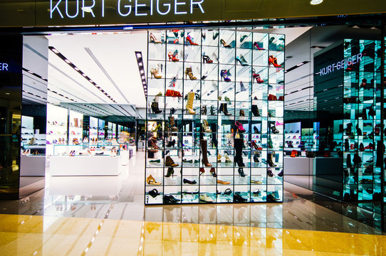 DUBAI,UAE - JAN.24: luxury shoew shop of jurt geiger in the  Wafi Mall, up market shopping centre on 24th of january 2010 in Dubai, UAE.