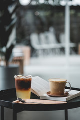 cup of coffee on a table