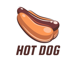 The poster in vintage style, retro fast food banner, emblem, signboard. Vector illustration of retro street food festival. Illustration grunge texture.