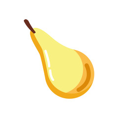 pear autumn fruit seasonal isolated icon
