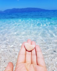 Heart on the beach