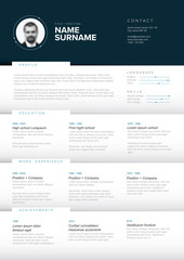 Minimalist resume cv template