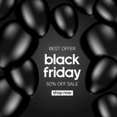 Black Friday Sale banner. Huge Discount banner.	