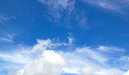 blue sky High angle air background