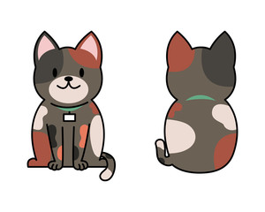  Vector illustration of funny cartoon Brown cat breeds set.