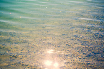 glistening lake in autumn, blue lake, blue background, water