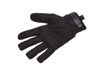 Military gloves, tactical gloves, protective gloves isolated white background. Wrist.