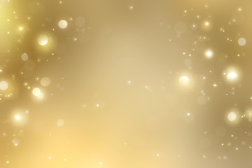 Elegant gold bokeh Christmas background