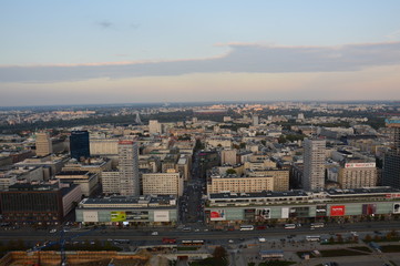 Naklejka na ściany i meble Warsaw Panorama