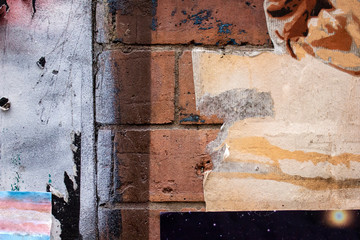 Authentic Urban Grunge, Ripped, Torn Vintage Street Posters. Street Wall Texture - Image - Image