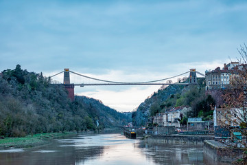 Bristol  suspension bridge, spanning the Avon Gorge
