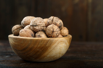 inshell walnuts in a plate