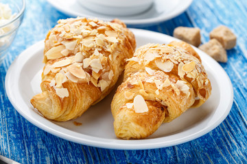 traditional french croissant for breakfast