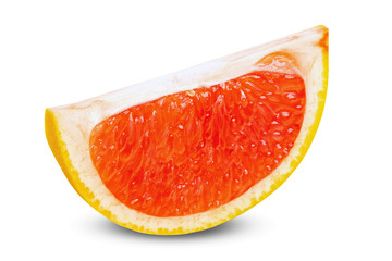 grapefruit slice on a white background