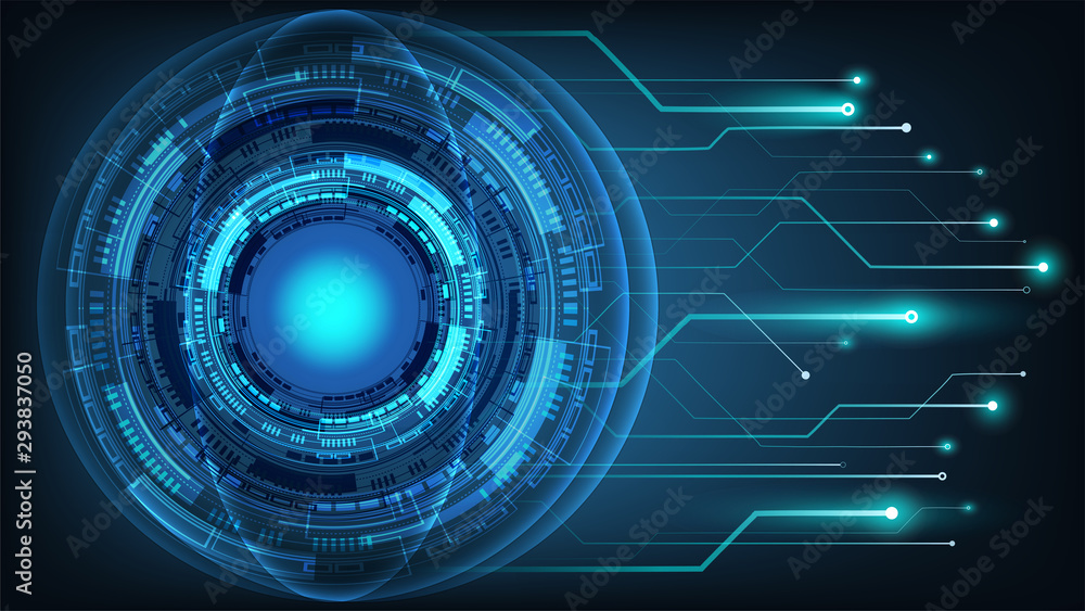 Poster abstract futuristic technology background hi-tech communication concept innovation background vector