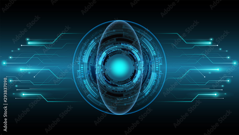 Poster abstract futuristic technology background hi-tech communication concept innovation background vector
