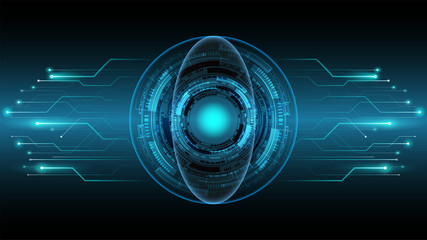 Abstract Futuristic technology background Hi-tech communication concept innovation background vector illustration, Dark blue color background