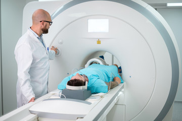 Patient visiting MRI procedure in a hospital - 293837882