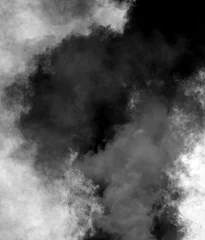 Foto auf Glas dichte schwarze Rauchwolke nach der Explosion © ChiccoDodiFC