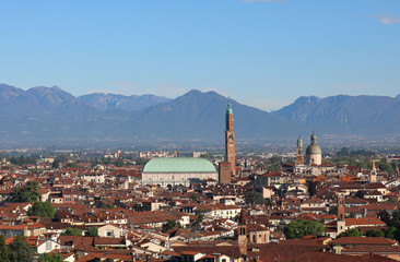 Fototapeta na wymiar Vicenza City in Veneto Region in Northern Italy