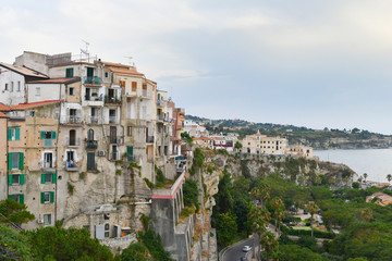 Fototapeta na wymiar Large view of Tropea in southern Italy