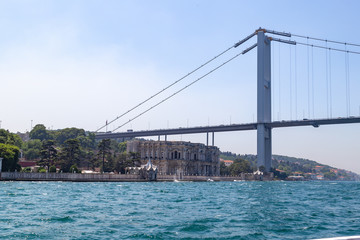 Ortakoy Mosque and Bosphorus Bridge in Istambul, Turkey.