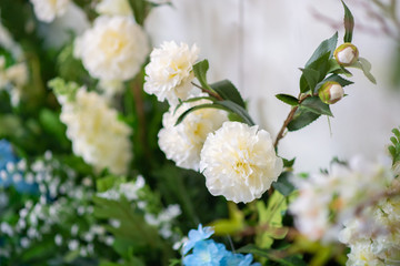 White flowers for wedding decoration
