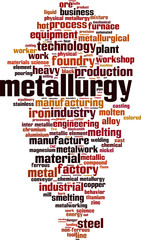 Obraz premium Metallurgy word cloud