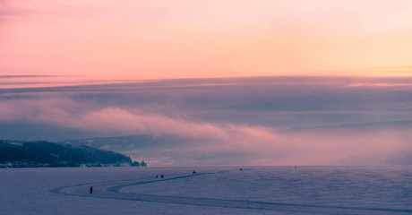 ice skating at Mj&oslash;sa