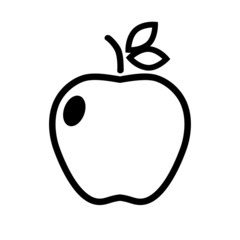 apple icon in trendy flat style isolated on white background. icon Vector illustration, - Vector 