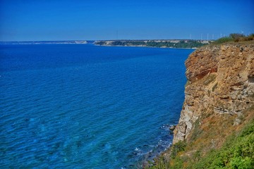Fototapeta na wymiar Cape Kaliakra. Located in the Northern part of Bulgarian Black Sea coast, Cape Kaliakra is a nature reserve where along dolphins, the last Black Sea Seals can be seen.