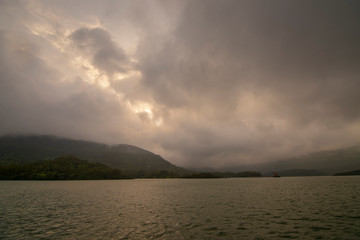 Koyna Dam waterwaters in monsoon near Koyna nagar  Satara,Maharashtra,India