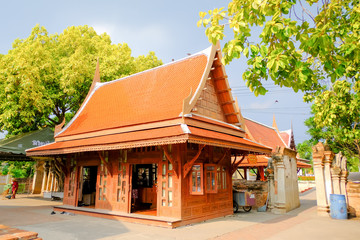 Buddhists  Come to use the pavilion that sells sacred objects  Is a Thai-style pavilion  Within the area of ​​Wat Yai Chai Mongkhon Ayutthaya Province Thailand
