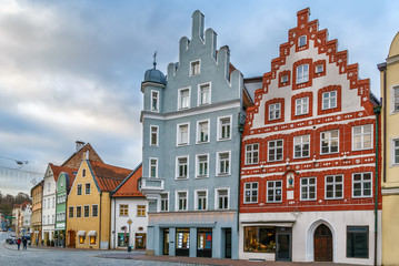 Fototapeta na wymiar Altstadt street in Landshut, Germany
