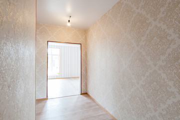 Russia, Moscow- May 05, 2018: interior room apartment. standard repair decoration in townhouse