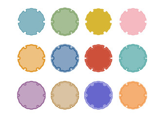 雪輪文様のイラストセット