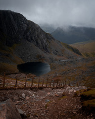 Lakes in the mountain side