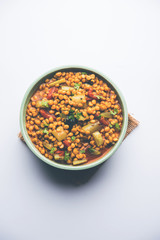 Lauki / Doodhi Chana Dal Subji or Bottlegourd Gram Curry, served in a bowl.selective focus