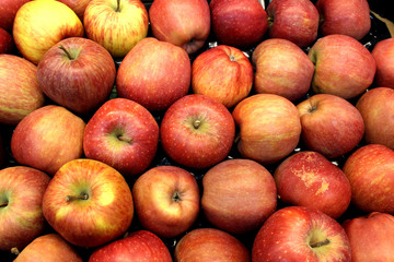 texture bunch of red apples fresh crop