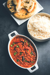 Red Lentil Cooked Dal or Dhal or Masoor daal tadka, selective focus