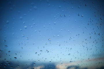 abstract drops glass background / texture fog rain, seasonal background, clear glass with water