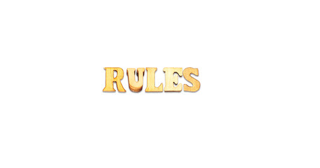 Obraz premium rules concept composed with wooden letters