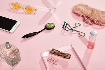 Cosmetics and healthcare still life