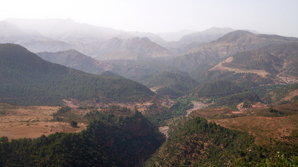 Fototapeta na wymiar The Atlas Mountains are a mountain range in the Maghreb. It stretches through Morocco, Algeria and Tunisia. 